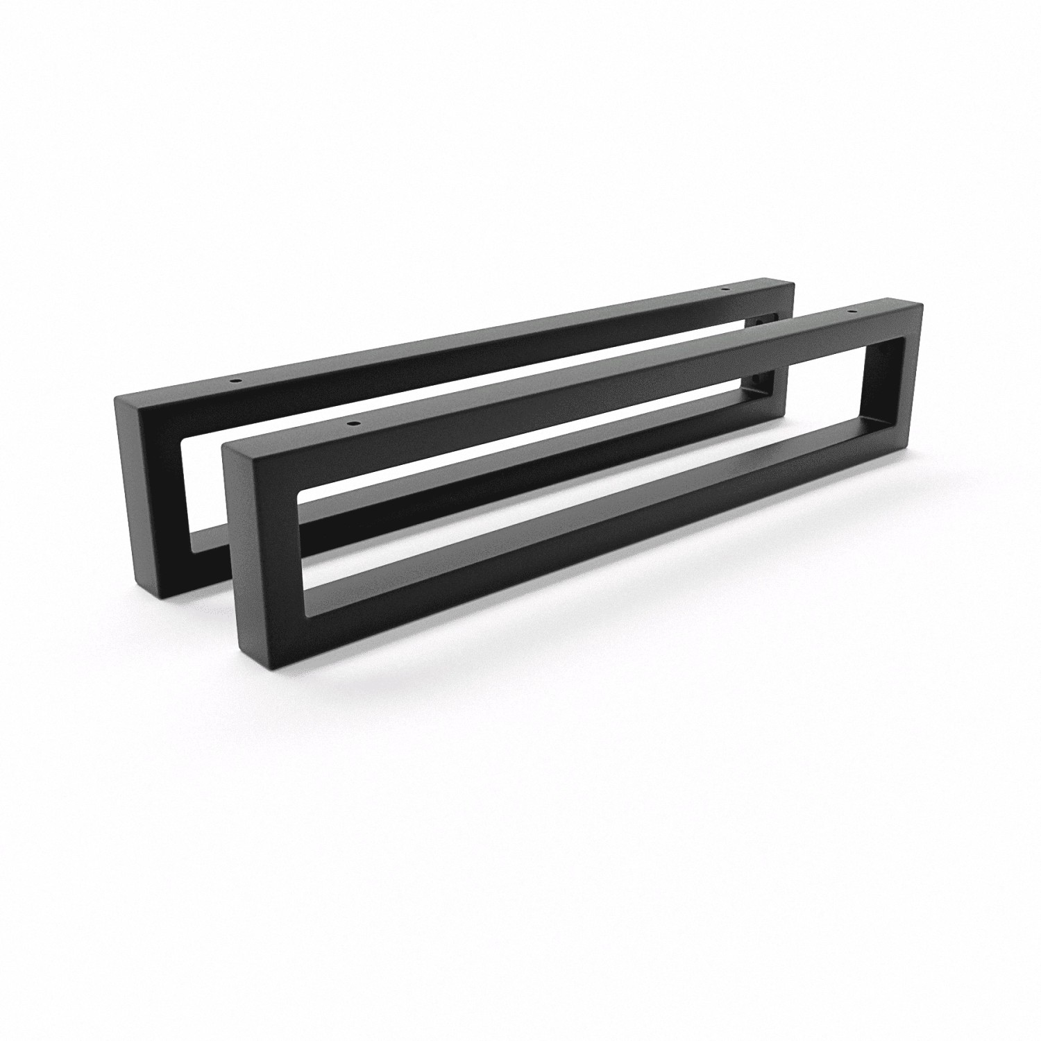 HEVVA Waschtischhalterung RHEIN 10 cm Hoch 50 cm Tief 2er Set Schwarz günstig online kaufen