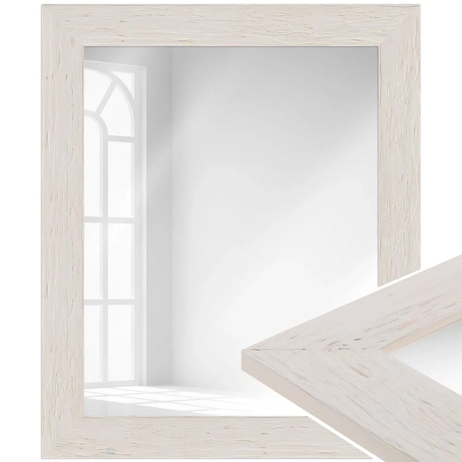 WANDStyle Wandspiegel Holzrahmen H780 60 x 80 cm weiß modern kaufen bei OBI