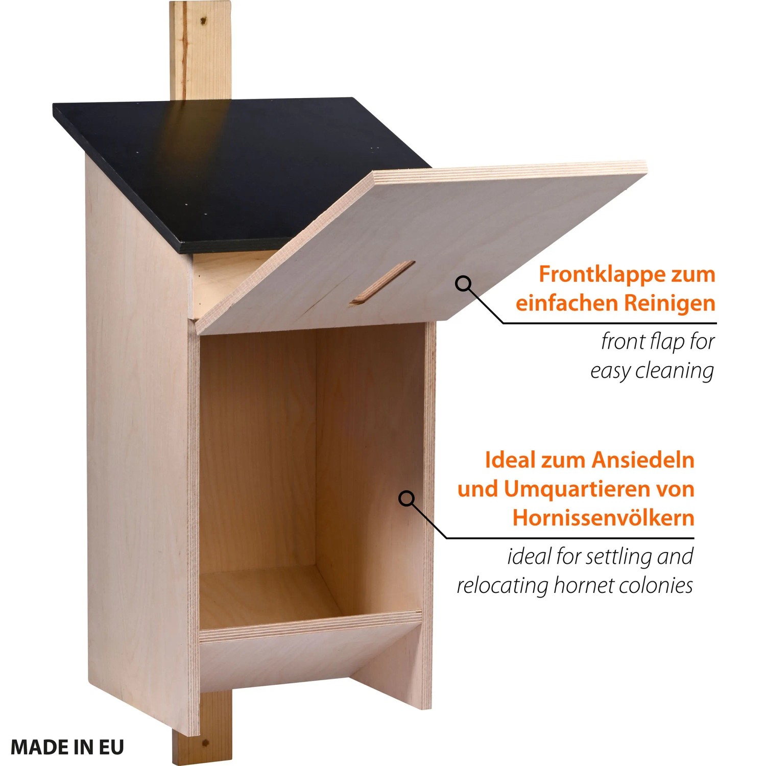 Dobar Hornissenkasten aus Holz mit Wetterfestem Multiplex-Dach Braun FSC®_2