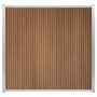 GartenLand WPC Zaun Shadowline, vertikal, Mahagoni, mit silbernen Aluminiumrahmen. Sichtschutz Steckzaun.