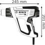 Skizze des Bosch Professional GHG 20-63 Heißluftgebläses mit Maßangaben.