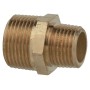 Kirchhoff Reduzier-Doppelnippel aus Rotguss, 26,4 mm (3/4 AG) x 21 mm (1/2 AG).