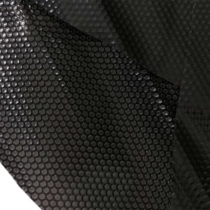 Schwarze MCW Pool-Abdeckung 3x2m, rechteckig, 400µm, aus PE-Folie.