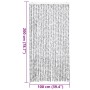 vidaXL Fliegenvorhang Hellgrau und Dunkelgrau 100x200 cm Chenille 377397_7