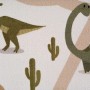 Ayyildiz Kinderteppich Coco creme mit Dinosaurier- und Kaktusmotiven, 80x150 cm.