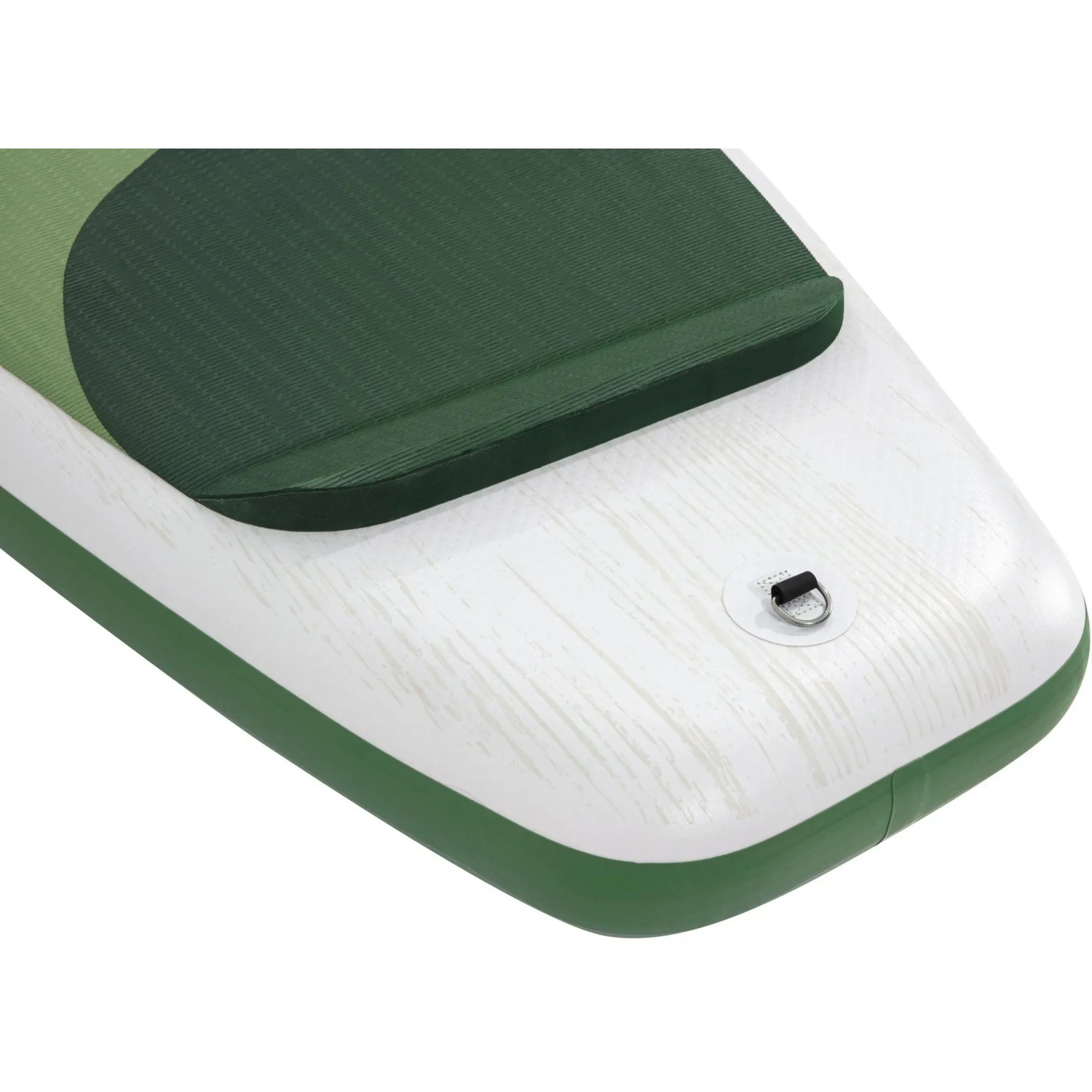 Detailansicht: Bestway Hydro-Force SUP River Board Kahawai, grünes Anti-Rutsch-Pad, Edelstahlring.