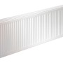 Weißer OBI Flachheizkörper, 50x140 cm, 2064 W, für Niedertemperaturbereich. Heizkörper mit Pulver-Decklackierung.