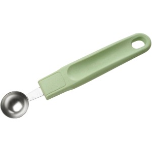 Fackelmann Frucht- und Butterformer Ecolution, Küchenhelfer mit mintgrünem Griff und Edelstahl-Kugelformer.