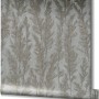 Marburg Vliestapete Natural Opulence Floral Silber, florales Muster auf silbernem Grund.