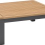 Quadratischer Gartentisch Bonlee aus Eukalyptusholz und Aluminium, 71,5x71,5 cm.