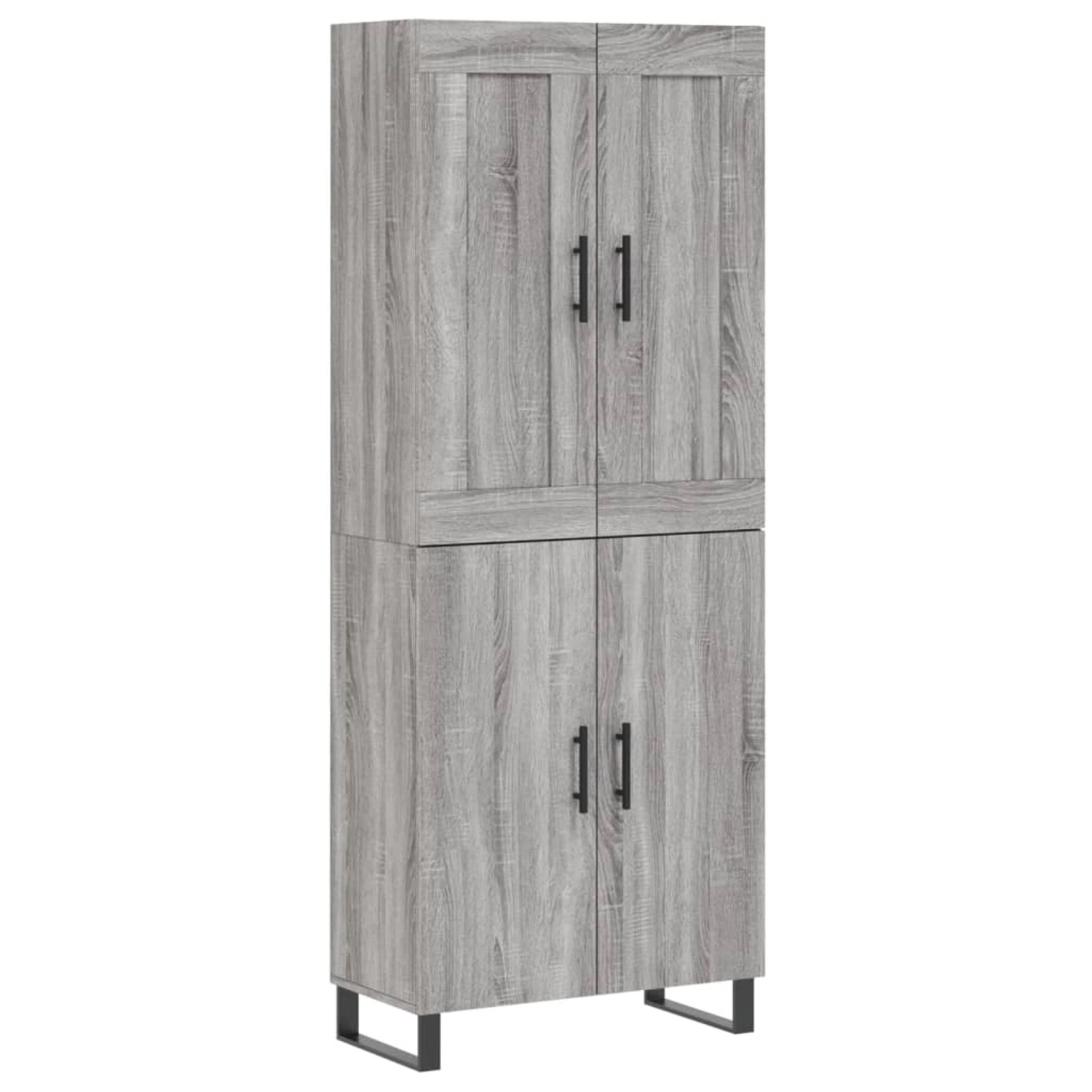 vidaXL Highboard Grau Sonoma 69,5x34x180 cm Holzwerkstoff 3199583 günstig online kaufen