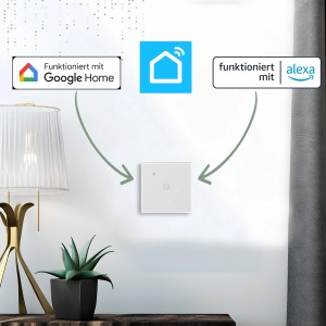 Echos WLAN Touch Lichtschalter mit App-Steuerung, kompatibel mit Alexa und Google Home.