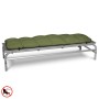 Olivegrüne, gesteppte Beautissu Sonnenliege Auflage 190x60x8 cm für Gartenliegen. Ideal für Komfort.