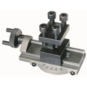 Rotwerk Oberschlitten für Drehmaschine C0, schwenkbar, mit Drehstahlhalter.