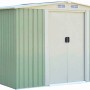 Costway Metall Gerätehaus Gartenhaus 205x257x175,5cm Grün