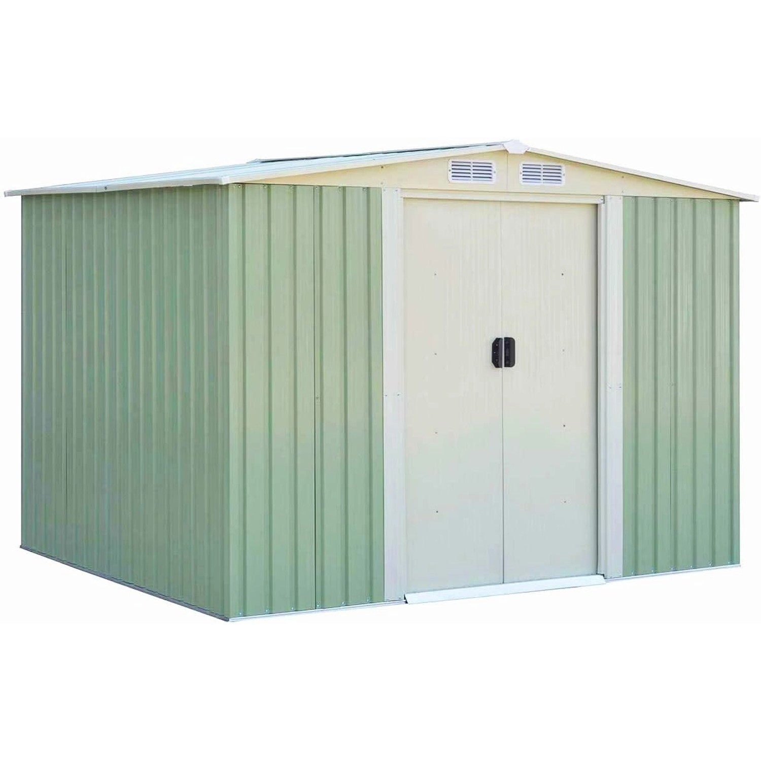 Costway Metall Gerätehaus Gartenhaus 205x257x175,5cm Grün