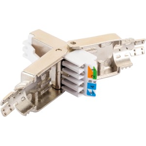 Schwaiger Netzwerkstecker Cat8.1, STP Metall, RJ45 Stecker für Netzwerktechnik.
