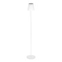 Weiße EGLO Solar LED Stehleuchte SCORDIANO mit Zugschalter, ideal für Garten & Terrasse.