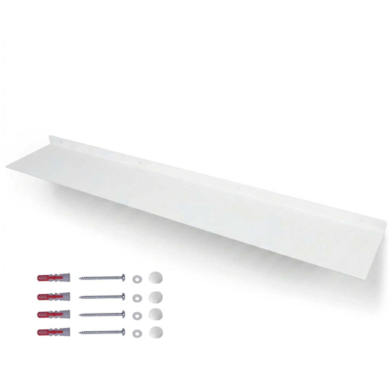 FIFITARA Wandregal 100 Cm Aus Stahl Weiß Pulverbeschichtet  Wandboard Bücherregal Metallregal