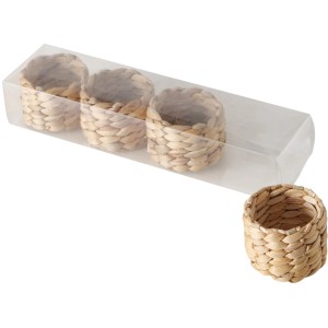 Boltze Serviettenringe Kian, 4 Stück aus Wasserhyazinthe, Natur Deko für Tischgedecke.