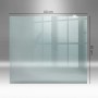 Transparente, rechteckige Tulup Glasplatte 60x40 cm als Funkenschutz für Kamin & Ofen. Gehärtetes Glas für Bodenschutz.
