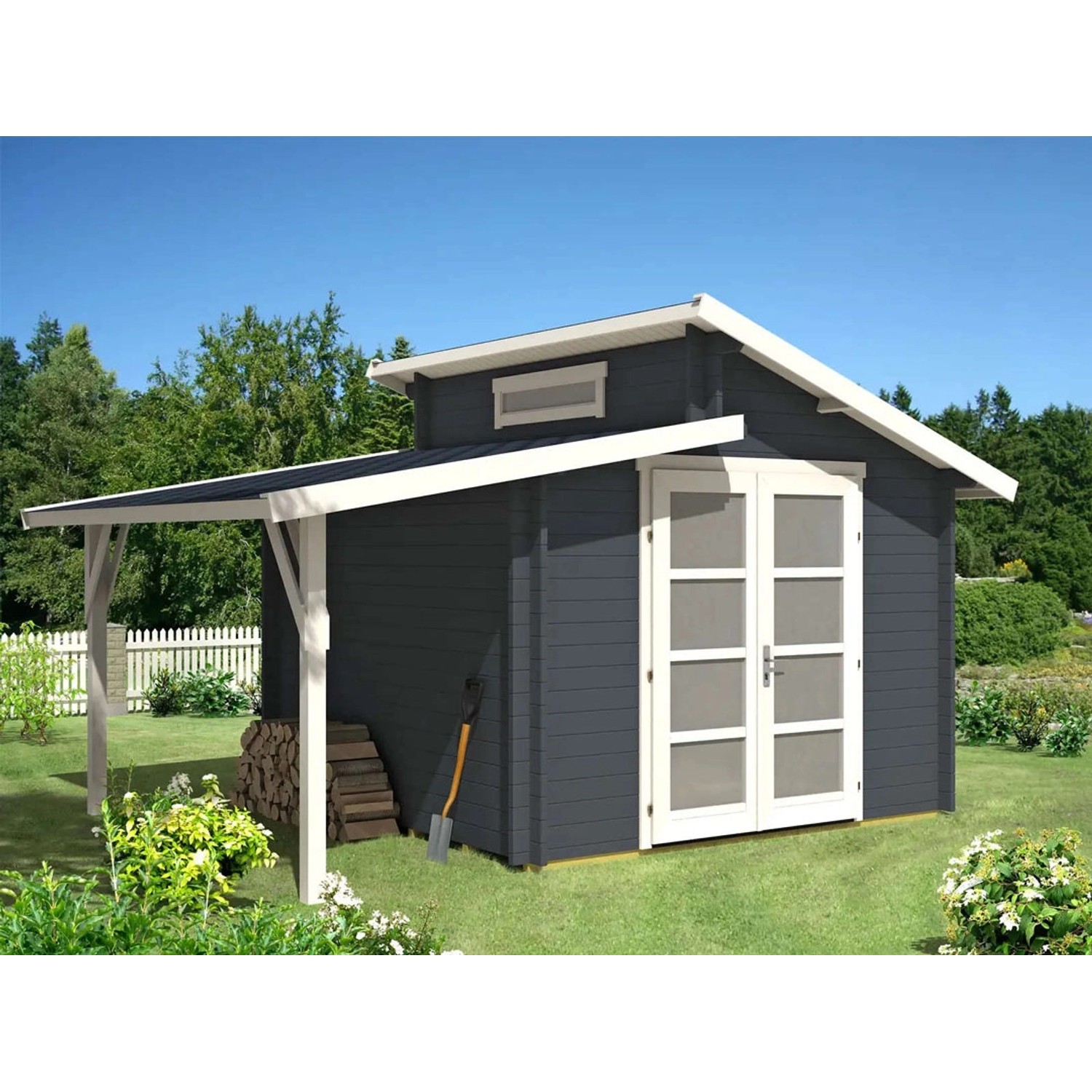 Alpholz Gartenhaus Aktiva Pultdach Unbehandelt 500 cm x 360 cm günstig online kaufen