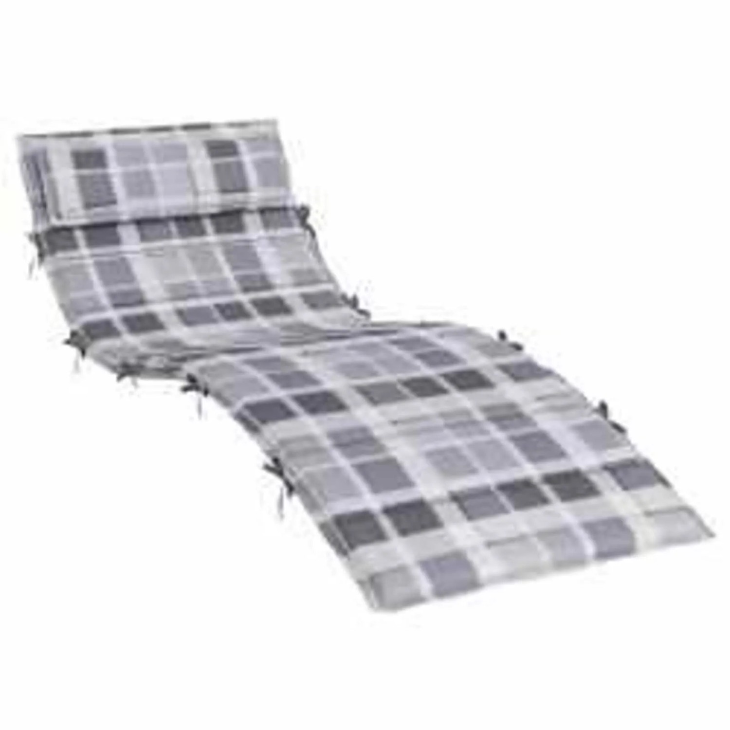 vidaXL Sonnen-Lounger Kissen Plaid Grau 180 x 60 x 4 cm Oxford-Stoff 361866 günstig online kaufen