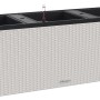 Lechuza Pflanzgefäß Trio Cottage, 100 cm, lichtgrau, mit 3 Einsätzen und Bewässerungssystem.