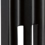 Schwarze Metall-Wandschiene, 100 cm, 2-reihig für Regalsysteme.