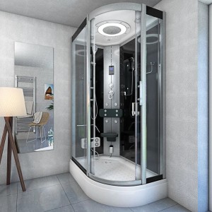 AquaVapore Duschkabine D60-73T2R-EC, 80x120 cm, mit Dampfsauna und Regendusche im Badezimmer.