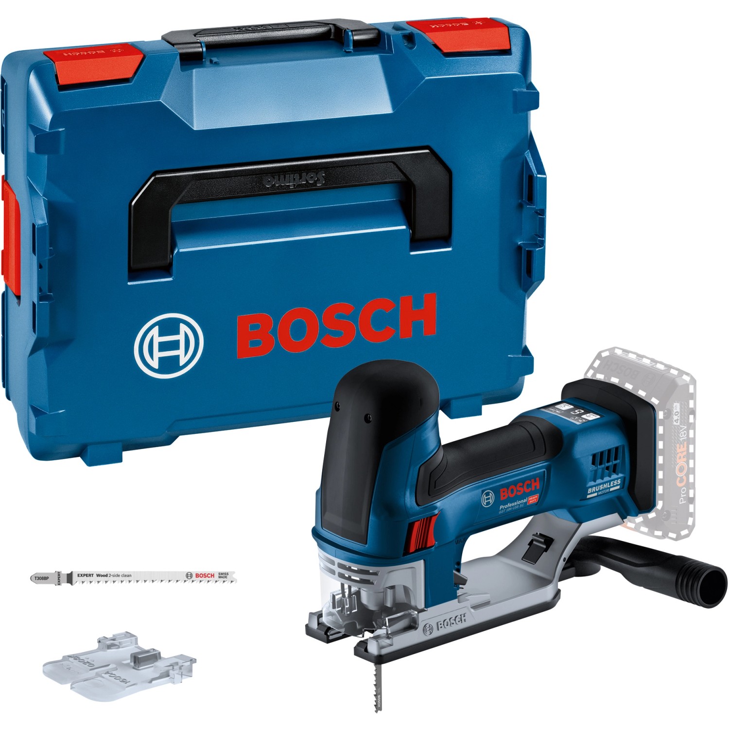 Bosch Professional Akku-Stichsäge GST 18 V-155 SC Solo in L-Boxx