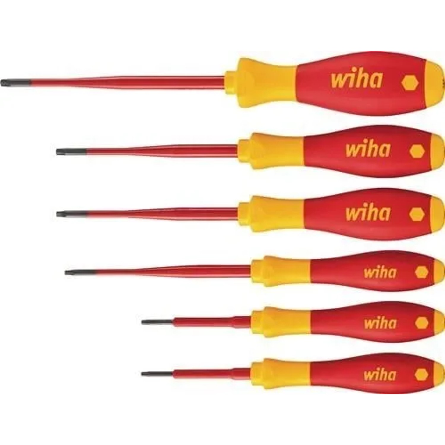 Image of WIHA 36558 - Schraubendreher Set SoftFinish® electric slimFix , TX, 6-teilig