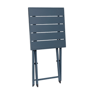 Bizzotto Beistelltisch Taylor, 44x43 cm, Navy, klappbarer Gartentisch aus Aluminium.