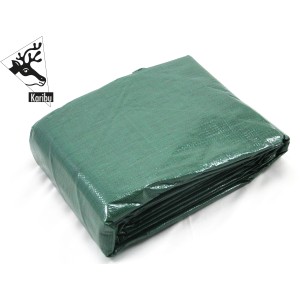 Karibu Winterabdeckplane Modell 2, grün, aus PEB-Bändchengewebe, zum Schutz Ihres Pools.