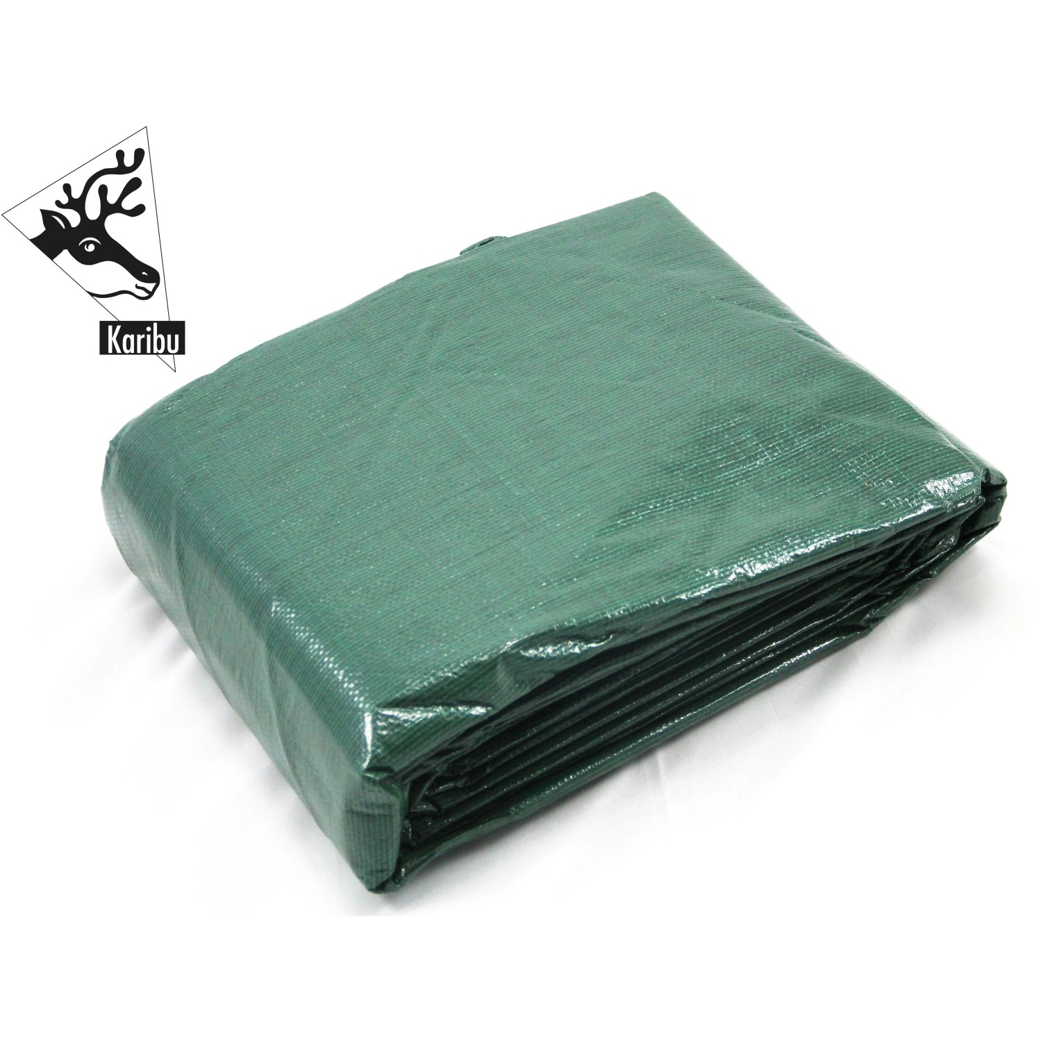 Karibu Winterabdeckplane Modell 2, grün, aus PEB-Bändchengewebe, zum Schutz Ihres Pools.