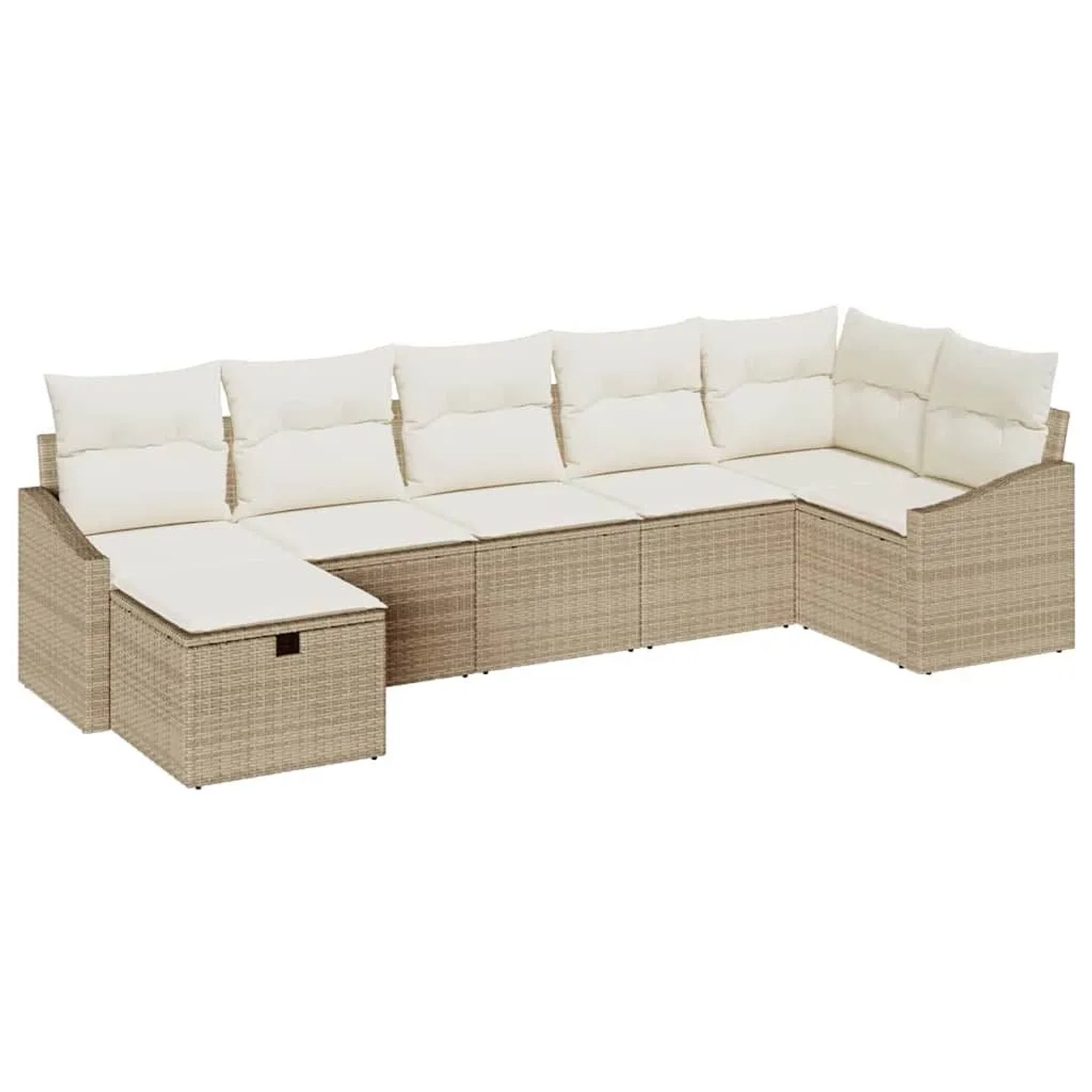 vidaXL Sofa Set mit Kissen 7-Tlg Poly-Rattan 3360632 günstig online kaufen