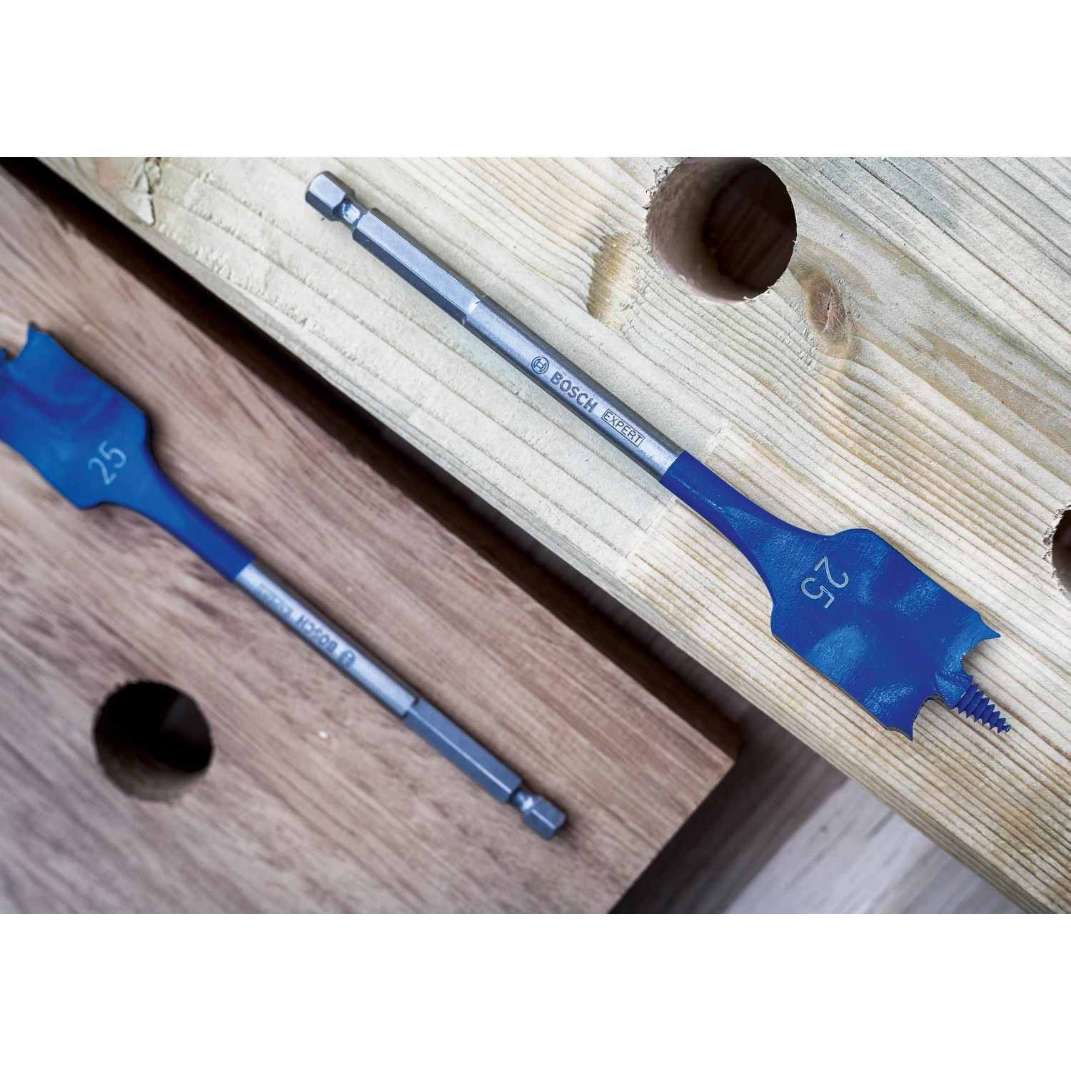 Bosch Expert Self Cut Speed Flachfräsbohrer Set, 8-teilig, zum Bohren in Holz.