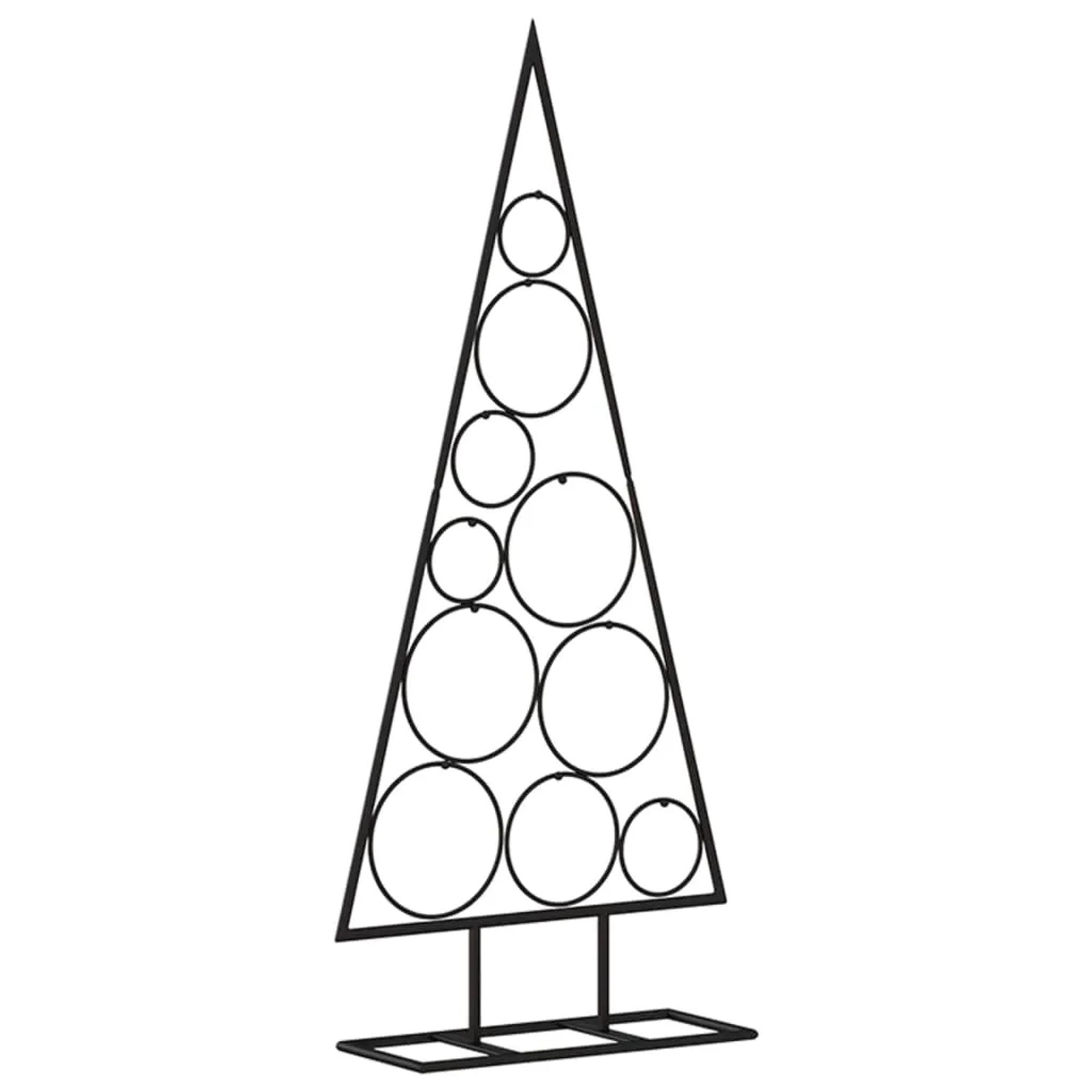 furnicato Metall-Weihnachtsbaum für Dekorationen Schwarz 90 cm