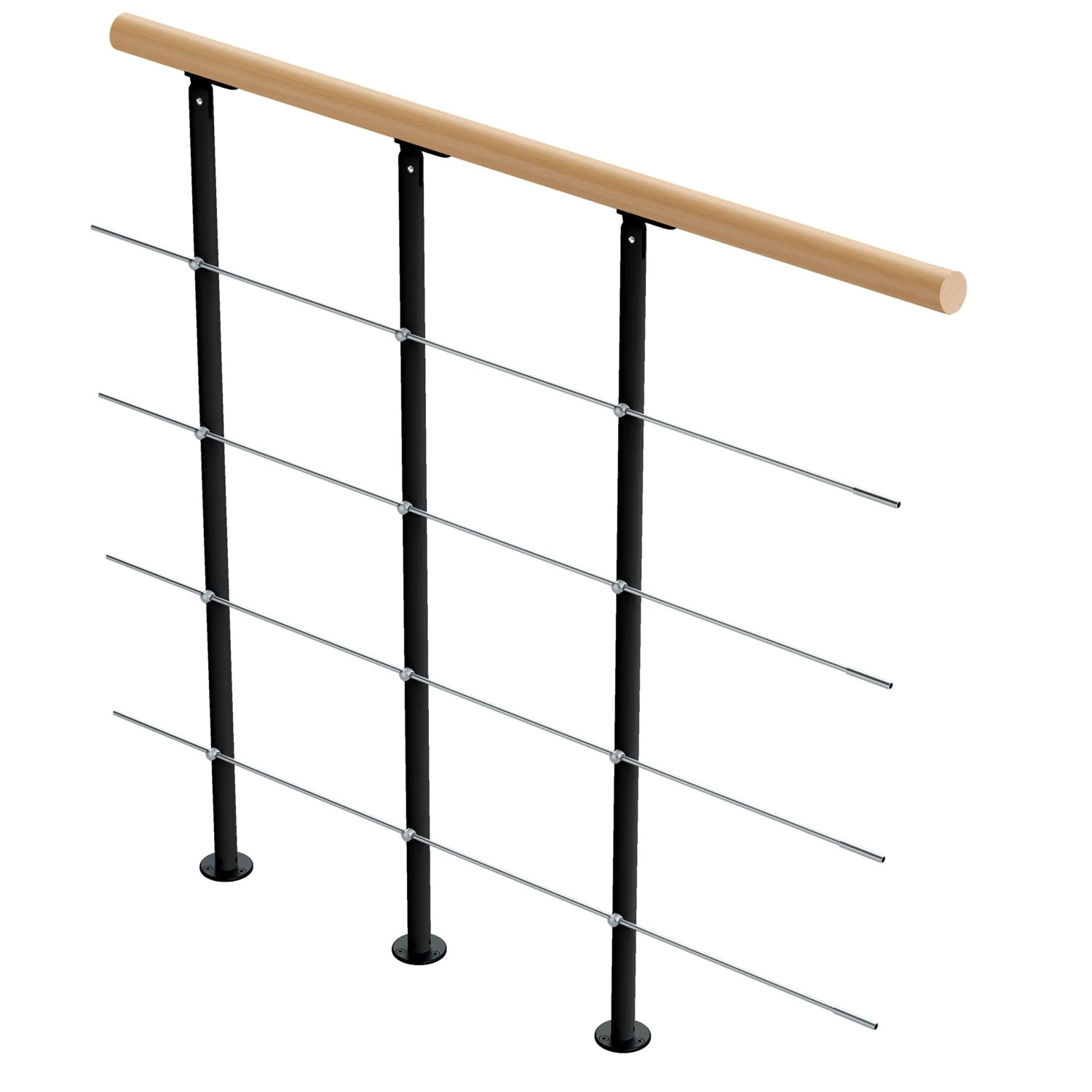 Dolle Brüstungsgeländer Boston Ergänzungsset 100 cm Anthrazit Handl. Buche günstig online kaufen