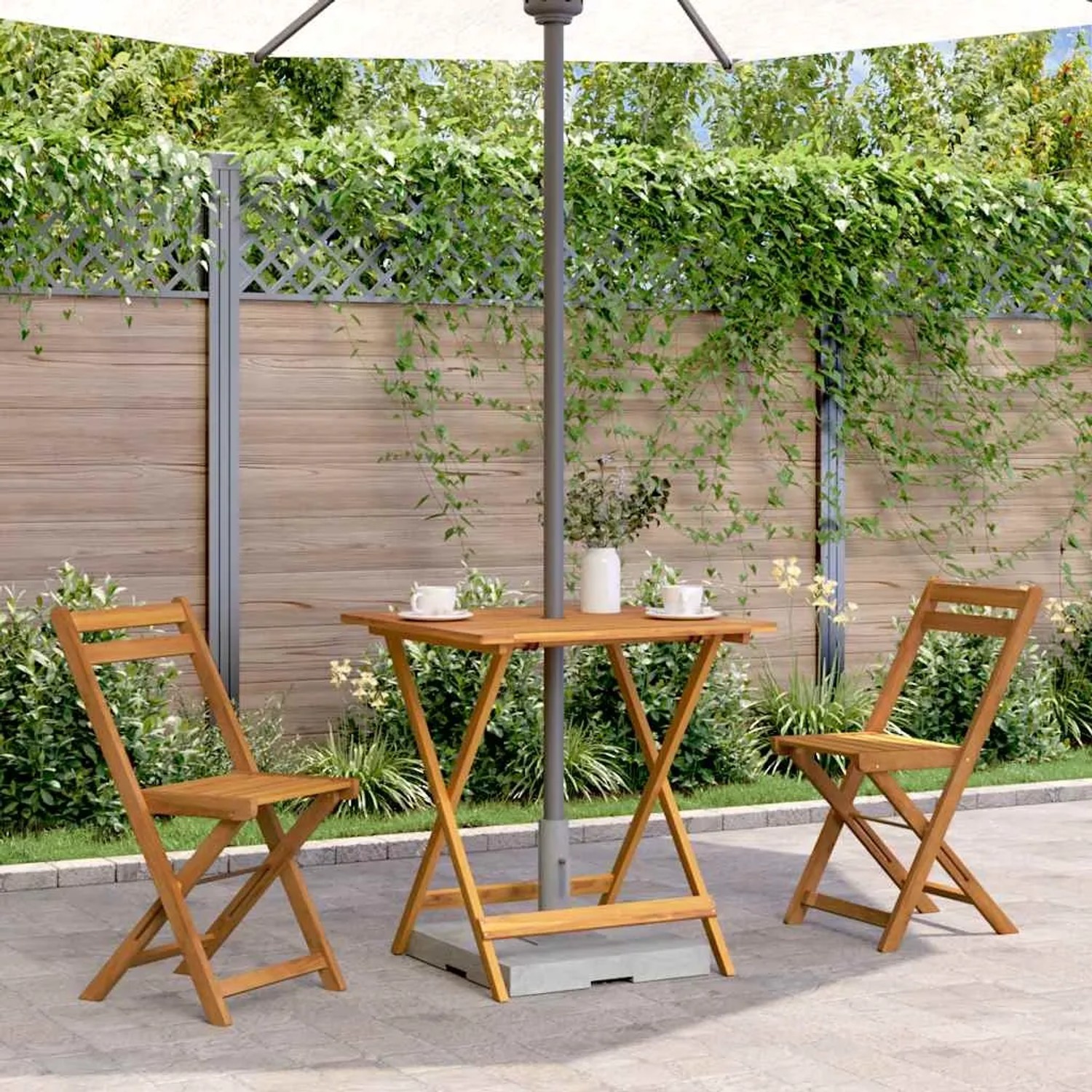 vidaXL Gartentisch klappbar 46348 70x70x75 cm Massivholz Akazie kaufen bei OBI