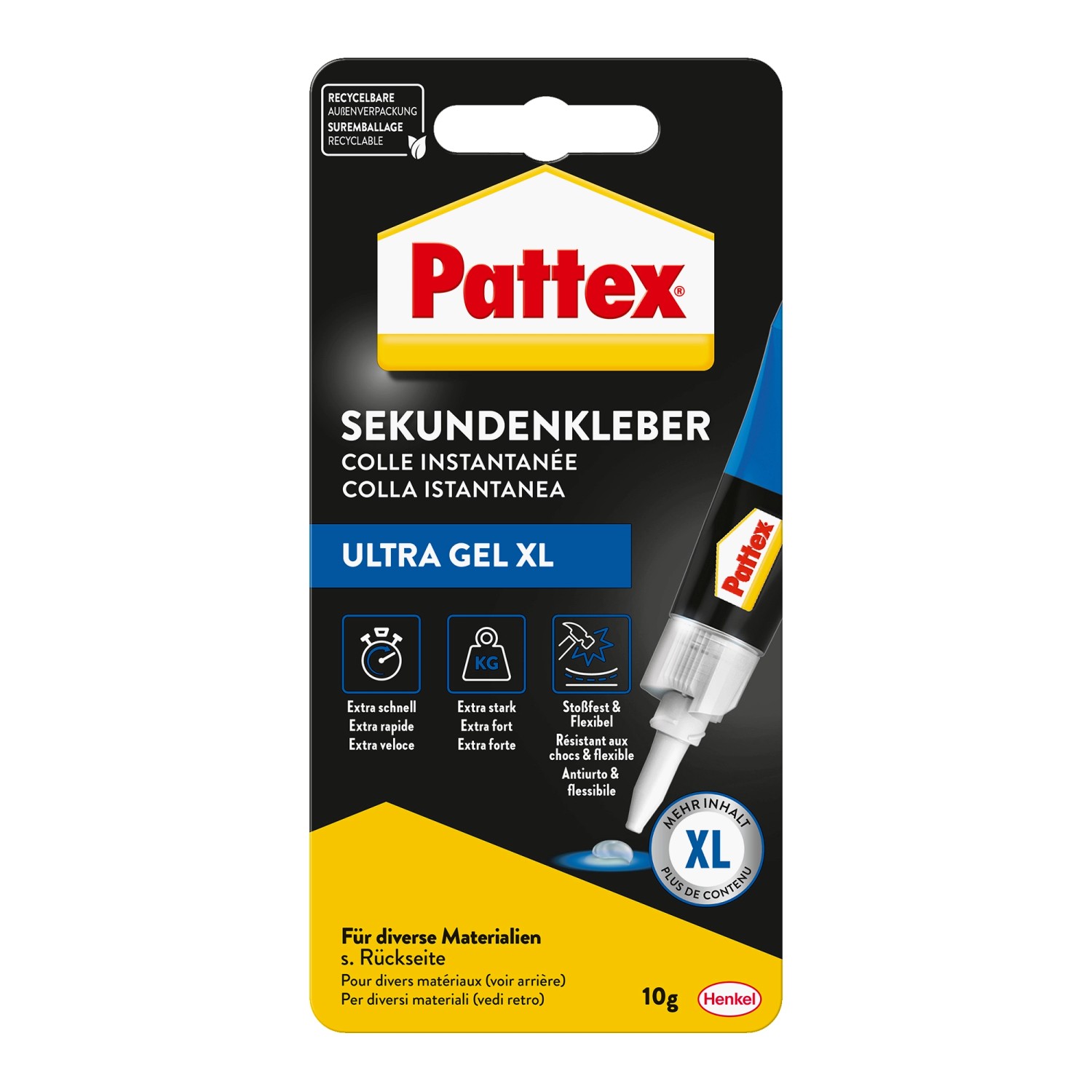 Pattex Sekundenkleber Ultra Gel flexibler Alleskleber 10g günstig online kaufen