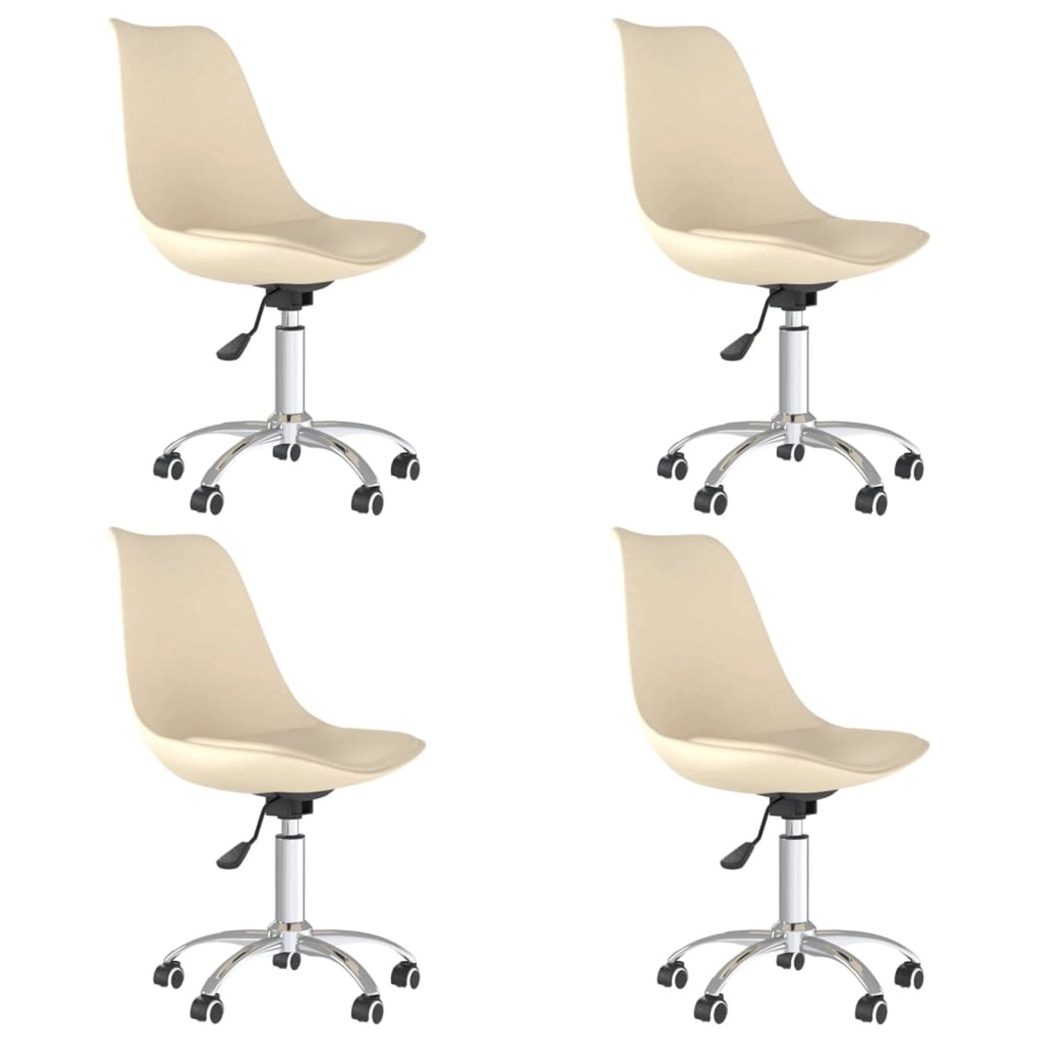 vidaXL Esszimmerstühle 4 Stk Drehbar Creme Stoff 3085388 günstig online kaufen