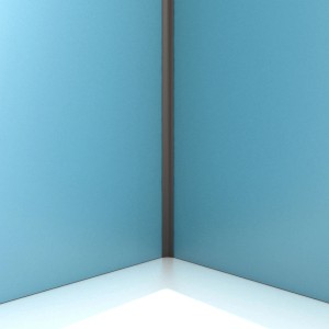 Aurlane Innenwinkelprofil, schwarz, Aluminium, 1x1x210cm, für Duschrückwände.