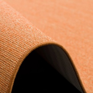 Detailansicht: Orangefarbener Snapstyle Sisal Teppich, klassisches Naturdesign.