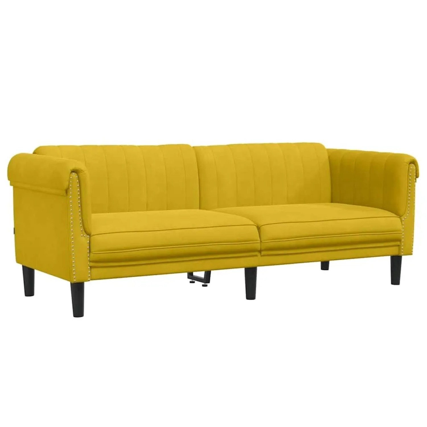 vidaXL Sofa 3-Sitzer Gelb Samt 372591