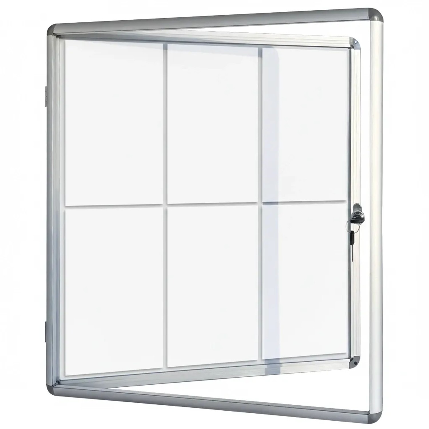 Floordirekt Schaukasten Premium Acrylglas Magnetisch Beschreibbar Alu-Rahmen 6 x A4