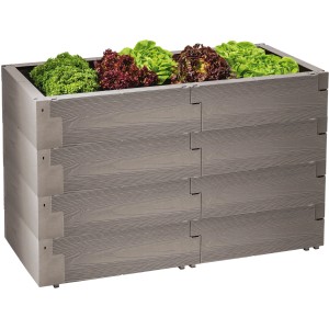 Juwel Frühbeetsystem Bio-Protect 130/60, Kunststoff-Hochbeet mit Salatpflanzen.