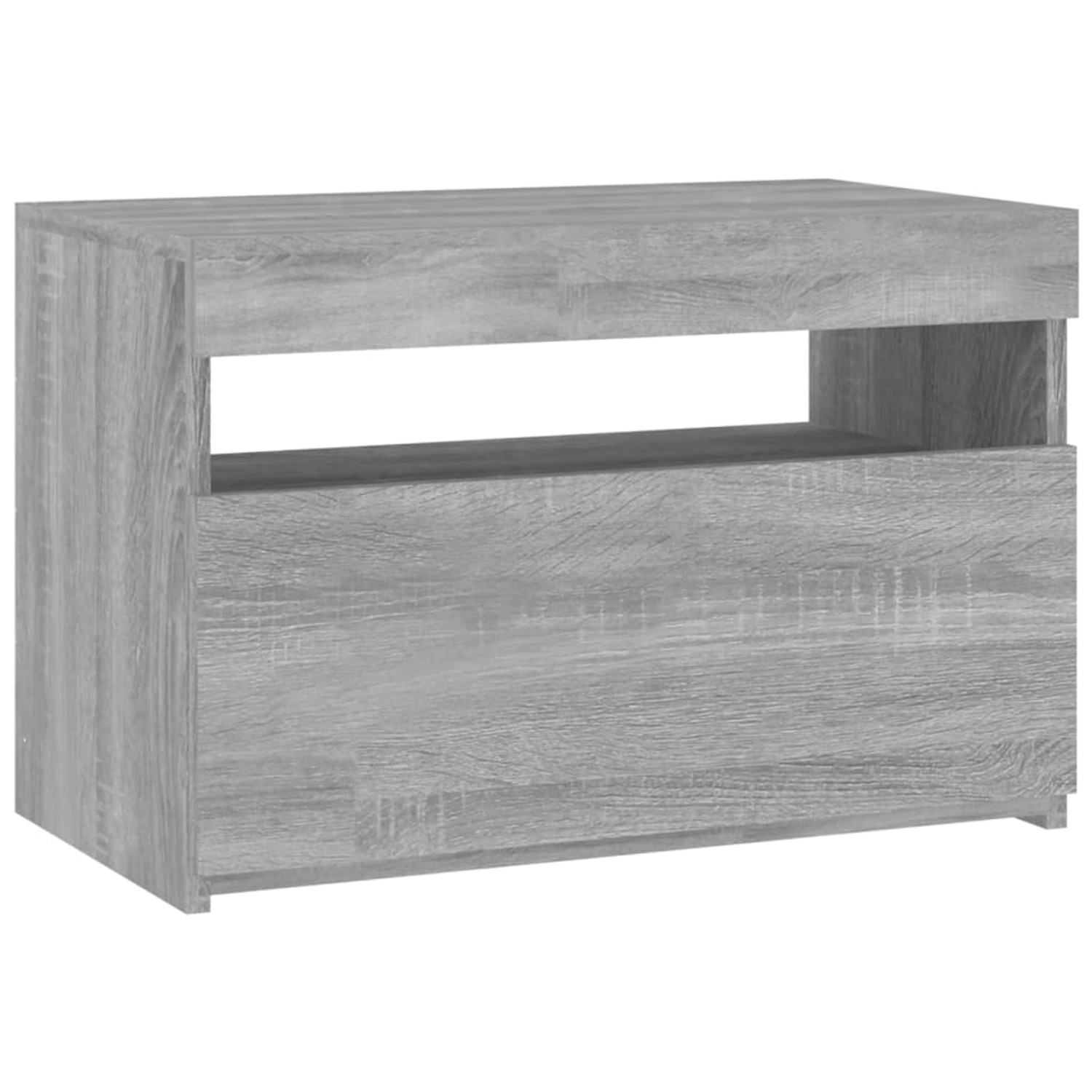 Vidaxl Tv-schrank Mit Led-leuchten Grau Sonoma 60x35x40 Cm günstig online kaufen