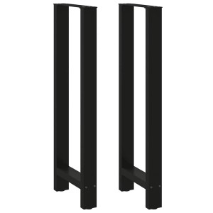 Zwei schwarze vidaXL Bartischbeine aus Stahl, 40x110 cm, für Stehtische.