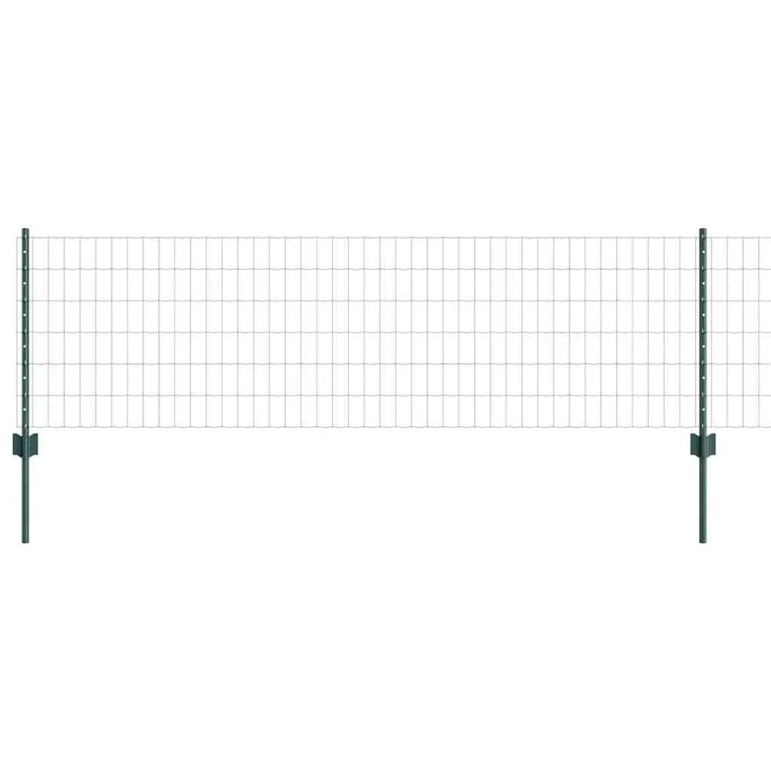 vidaXL Zaun mit Pfosten Grün 0,6 x 25 m Stahl und PVC 3336015